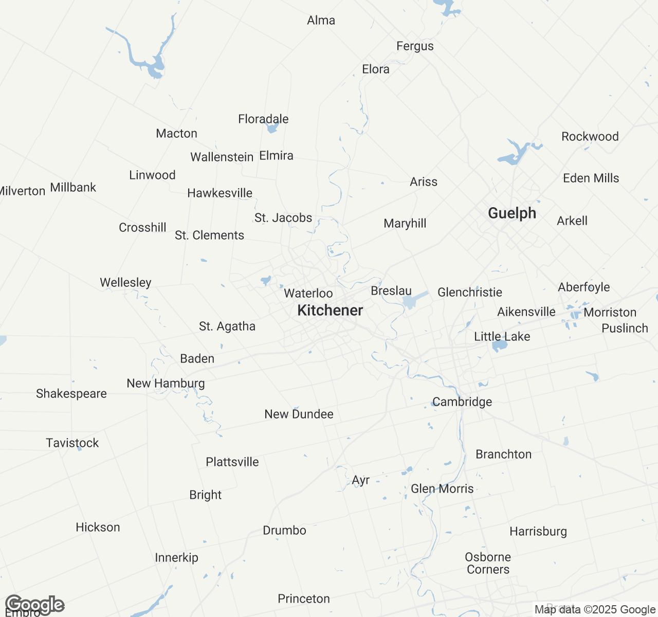 Map of Kitchener